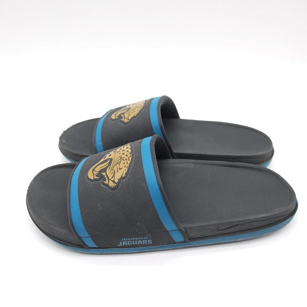 Nike Jacksonville Jaguars (Mens 8) Offcourt Slides Slip On Sandals NFL Football‎